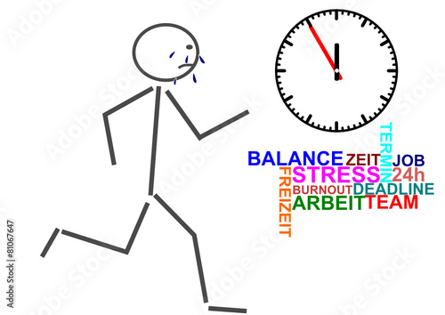 Strichmännchen hat Stress
