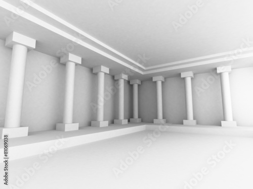 Abstract Interior Background With Columns