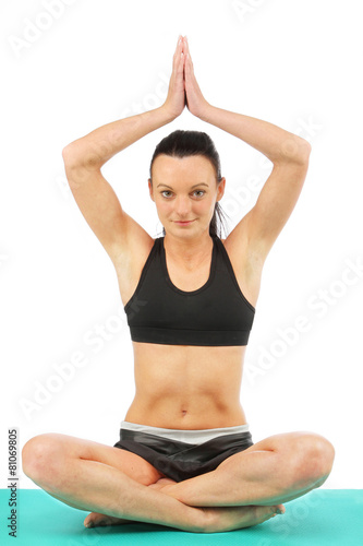 Beutiful young woman practicing yoga