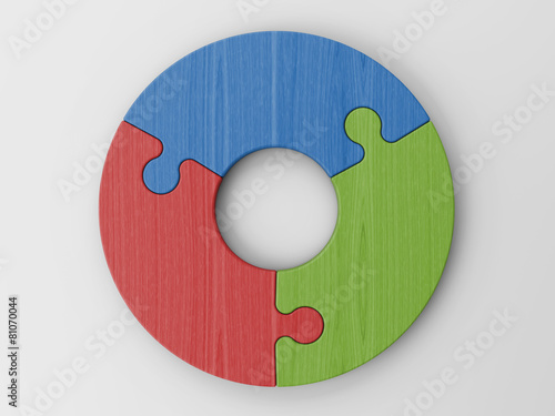 puzzle pieces to place your concepts with clipping path