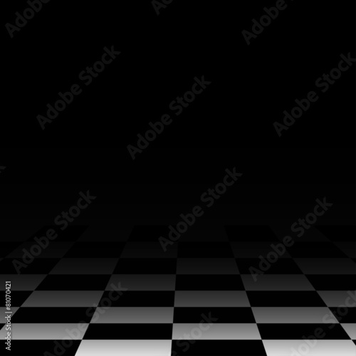 Background chess board floor, black