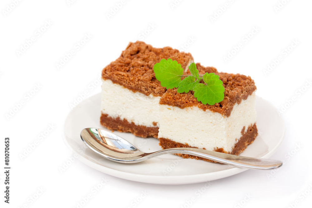 homemade tiramisu on the plate with spoon homemade tiramisu on the plate with spoon