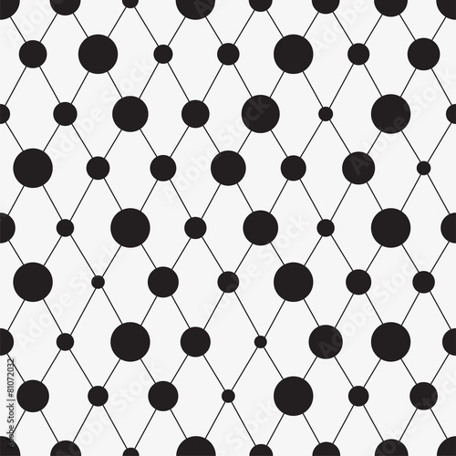Abstract seamless pattern with circles. Vector illustration