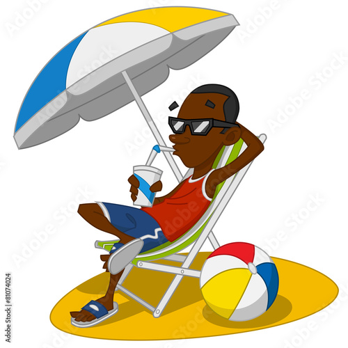 man on vacation