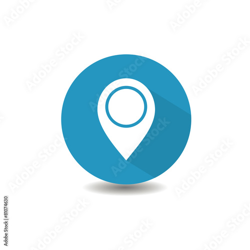 Map pointer flat icon