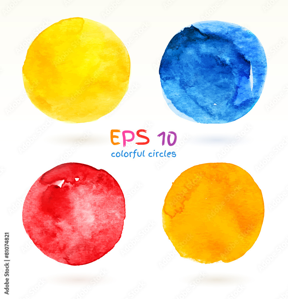 Naklejka premium Watercolor colorful banners.