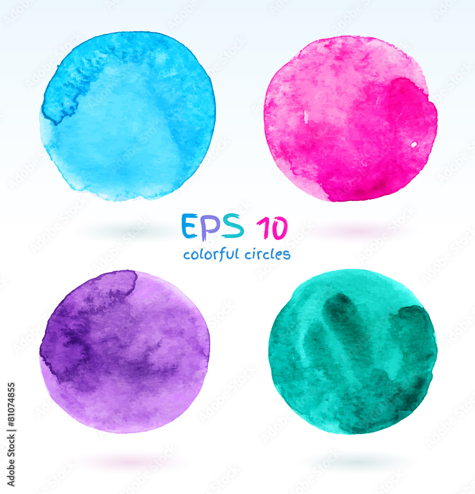 Obraz premium Watercolor colorful banners.