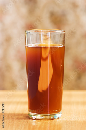 glass with carbonated drink