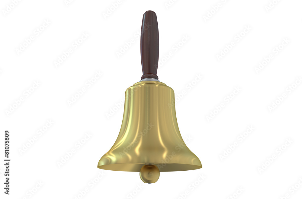golden bell with wooden handle golden bell with wooden handle