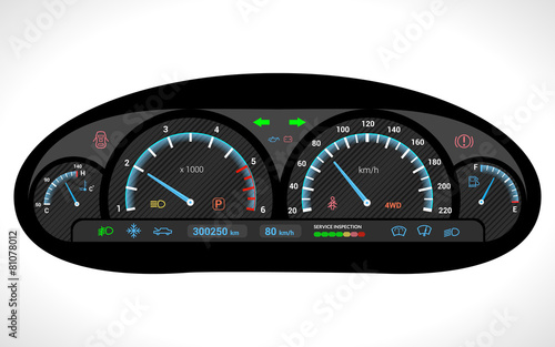 Car Dashboard Isolated