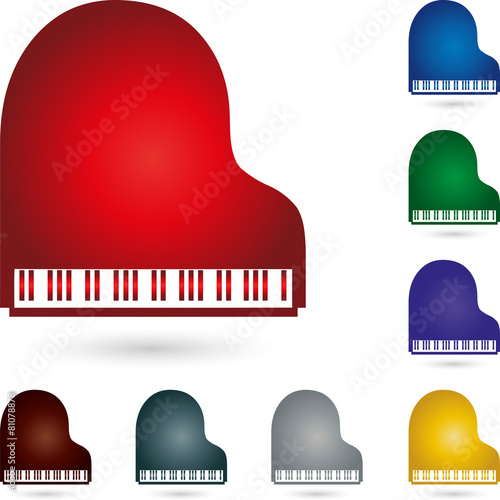 Klavier, Flügel, Pianino, Logo, Musik