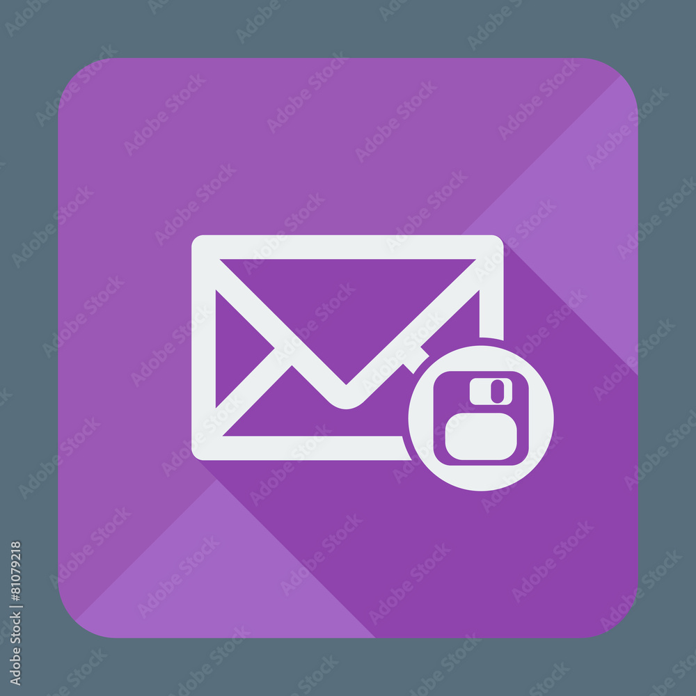 Mail icon, envelope with floppy disk. Flat design vector Mail icon, envelope with floppy disk. Flat design vector