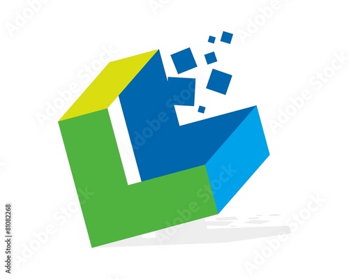 abstract L square logo