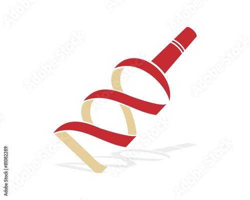 unique bottle wine logo