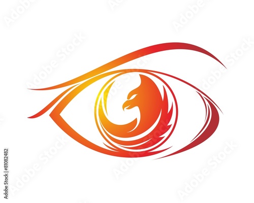abstract phoenix eye logo
