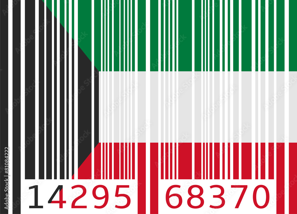 bar code flag kuwait bar code flag kuwait