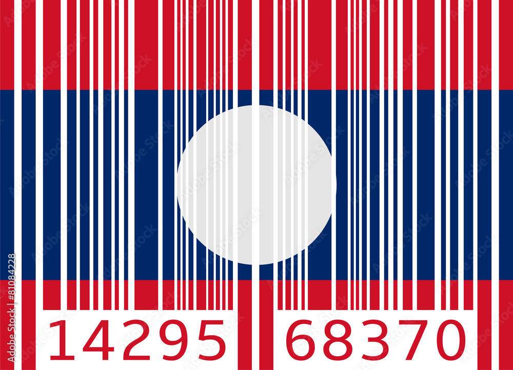 bar code flag laos