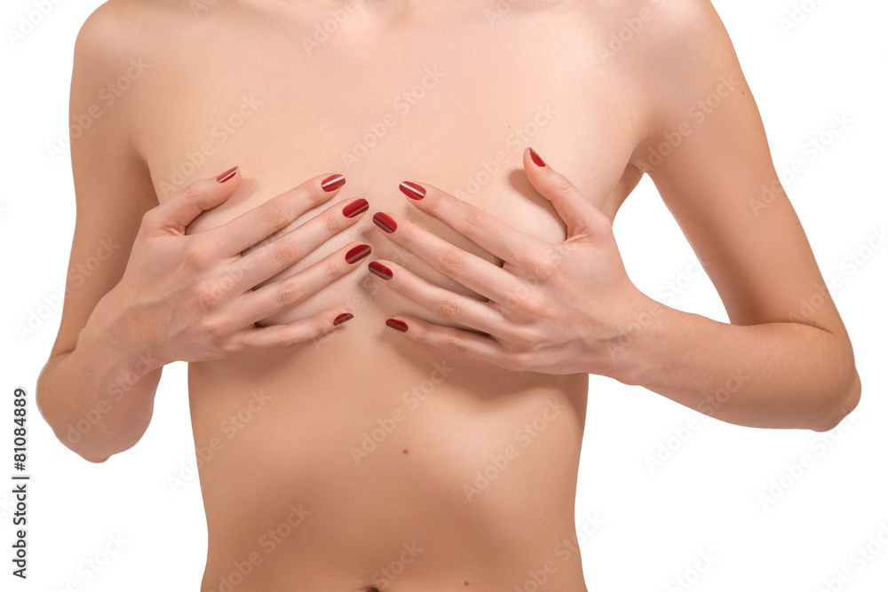 small breasts Stock Photo