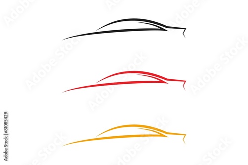 car silhouette logo automotive vector