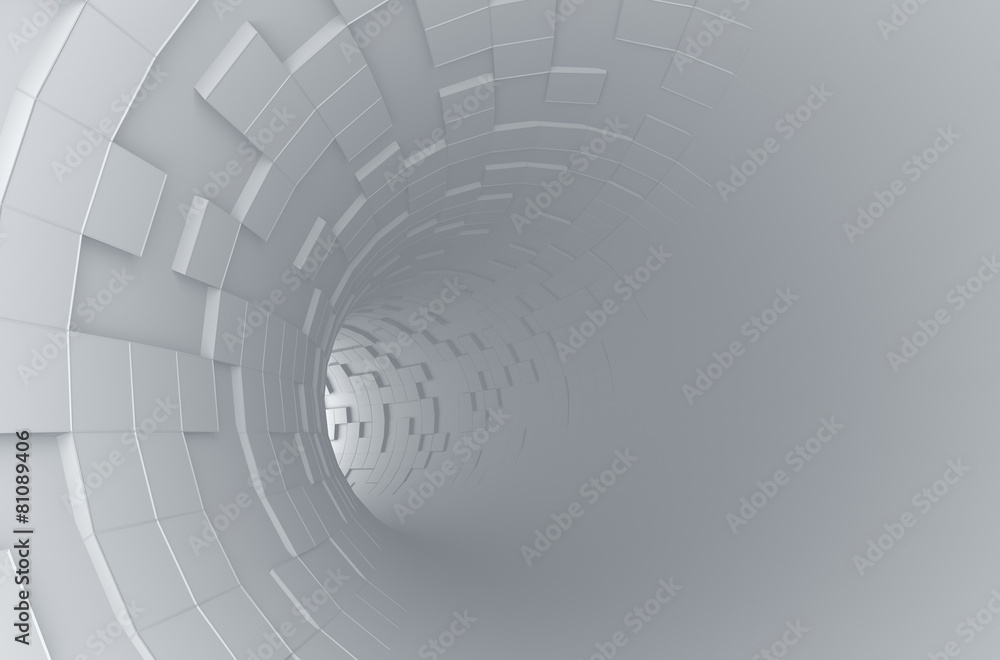 Abstract 3d rendering of futuristic tunnel. Abstract 3d rendering of futuristic tunnel.