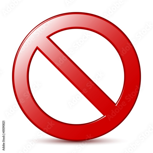 No Sign. Vector
