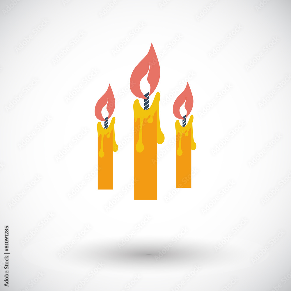 Candles single icon. Candles single icon.