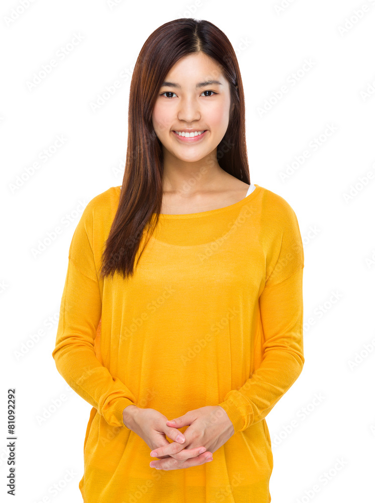 Beautiful young chinese model posing with confidence Beautiful young chinese model posing with confidence