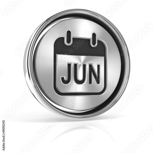 Metallic June calendar icon