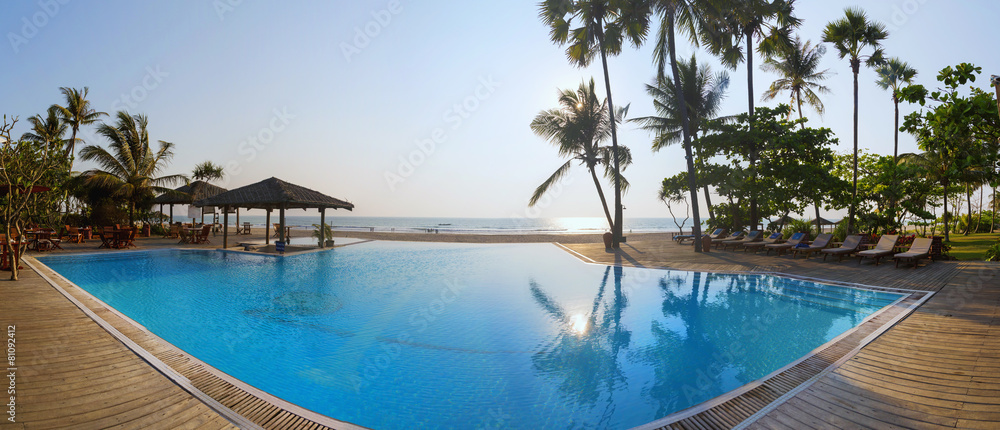 Ngwe Saung Beach, luxury resort. Myanmar