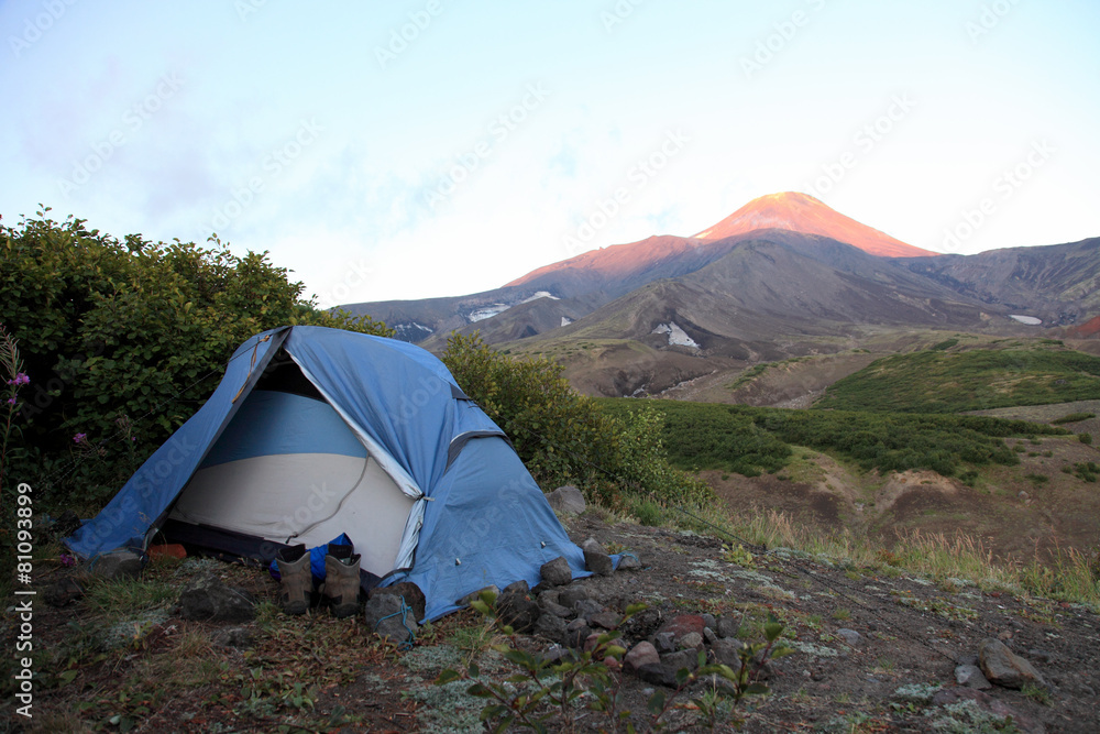 Camp near of Avachinskiy volcano.