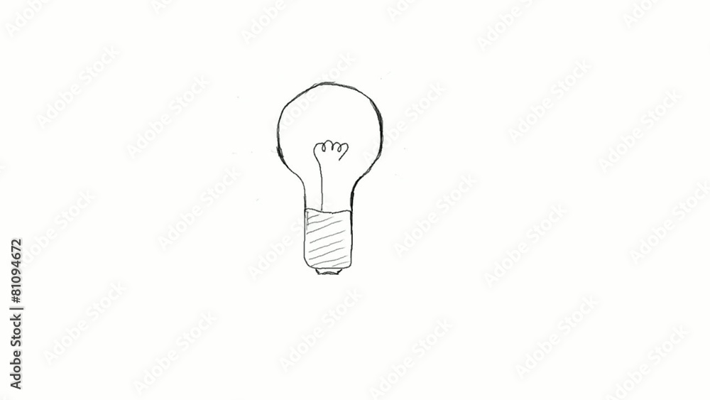drawn light bulb symbolizing the emergence of ideas, insight drawn light bulb symbolizing the emergence of ideas, insight