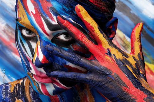 Obraz na plátně body art.