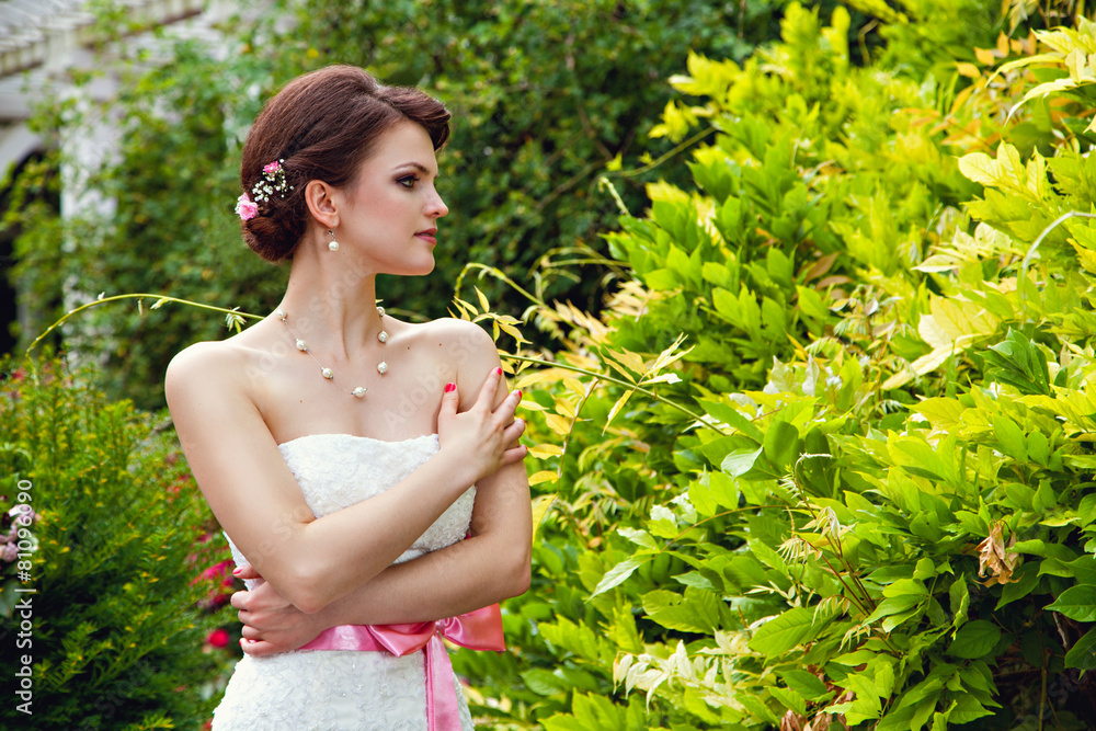 Portrait of beautiful woman wedding model Portrait of beautiful woman wedding model