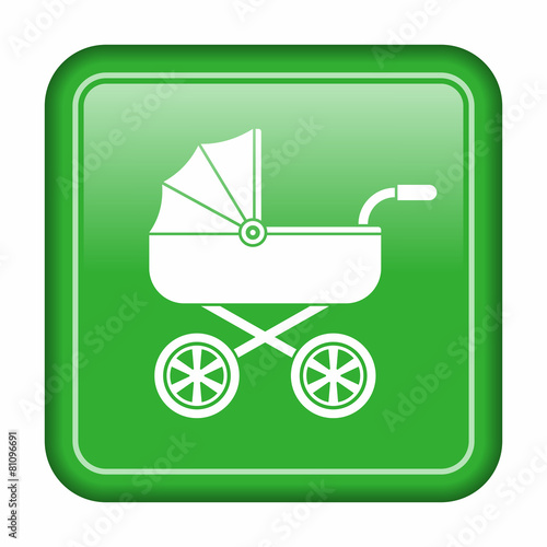 Baby carriage icon