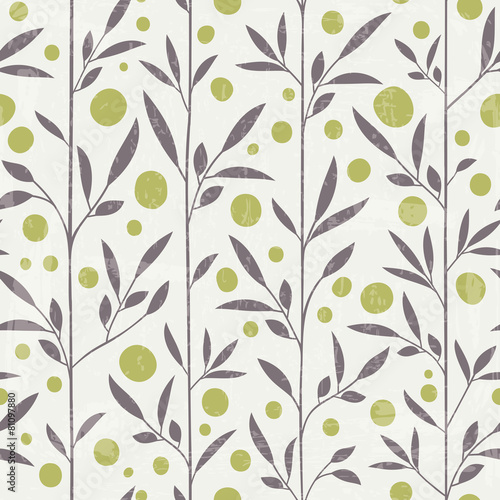 Obraz na płótnie Elegant floral seamless pattern w salonie