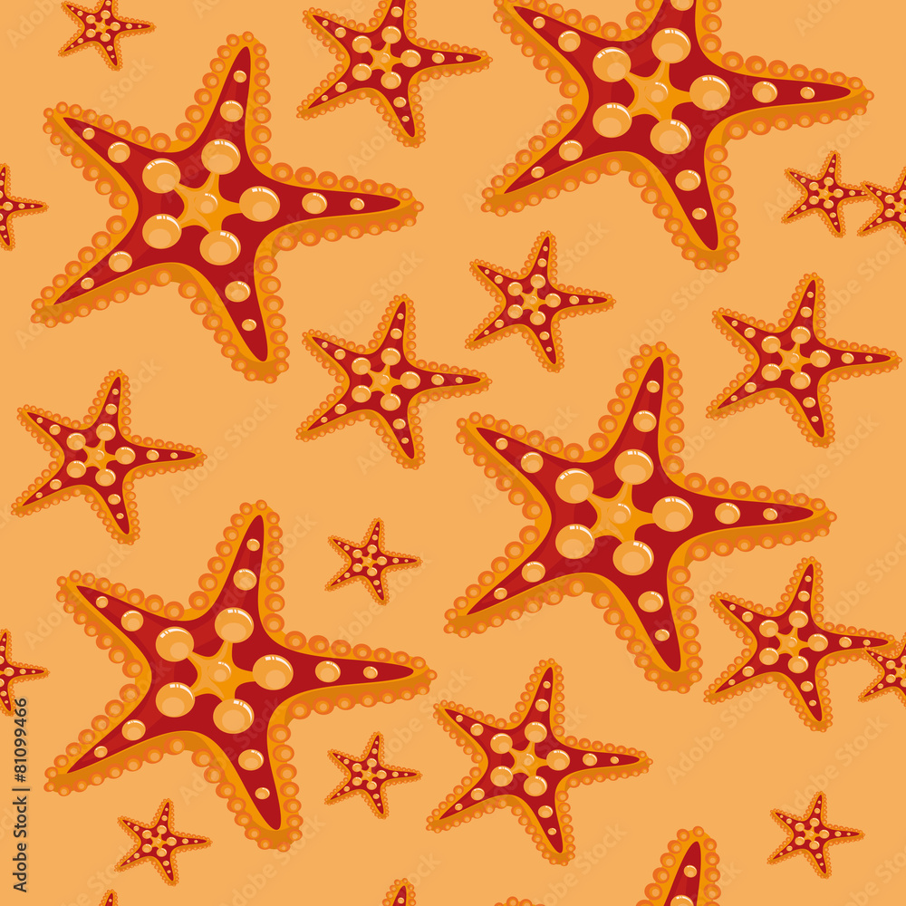 seamless pattern.starfish.beige background. seamless pattern.starfish.beige background.