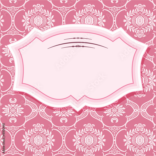 Wallpaper Mural Frame on patterns in pastel pink. Torontodigital.ca