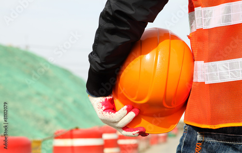 Canvas Print Construction safety concept