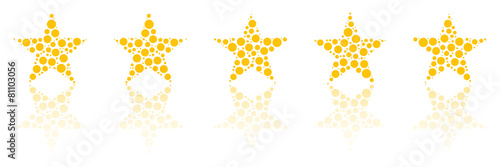 Five Star Product Quality Rating With Reflection