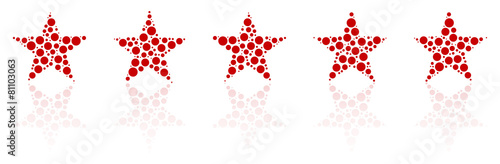 Five Star Product Quality Rating With Reflection