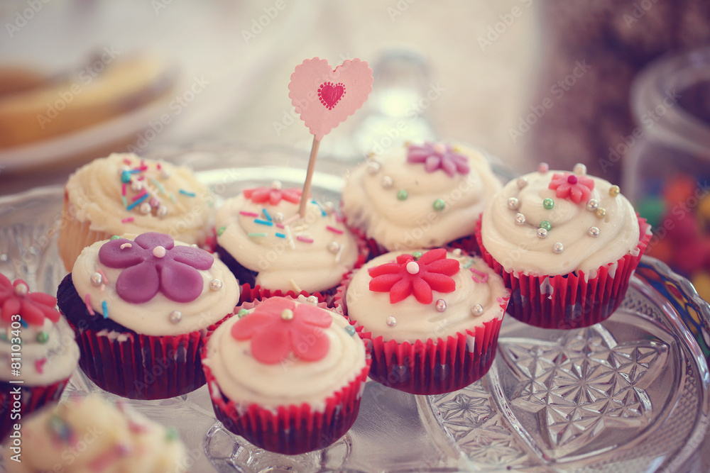 Delicious cupcakes on wedding day Delicious cupcakes on wedding day