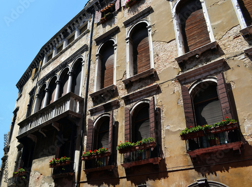 Historical facade in Venice, Italy