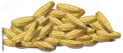 Pile of gold coins