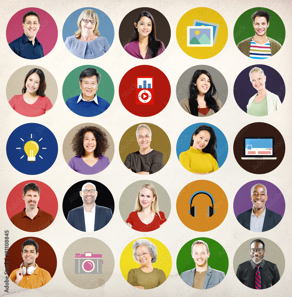 Ethnicity Group People Multimedia Ideas Technology Concept Ethnicity Group People Multimedia Ideas Technology Concept