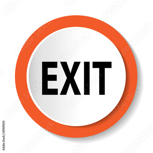 Векторный значок с надписью EXIT