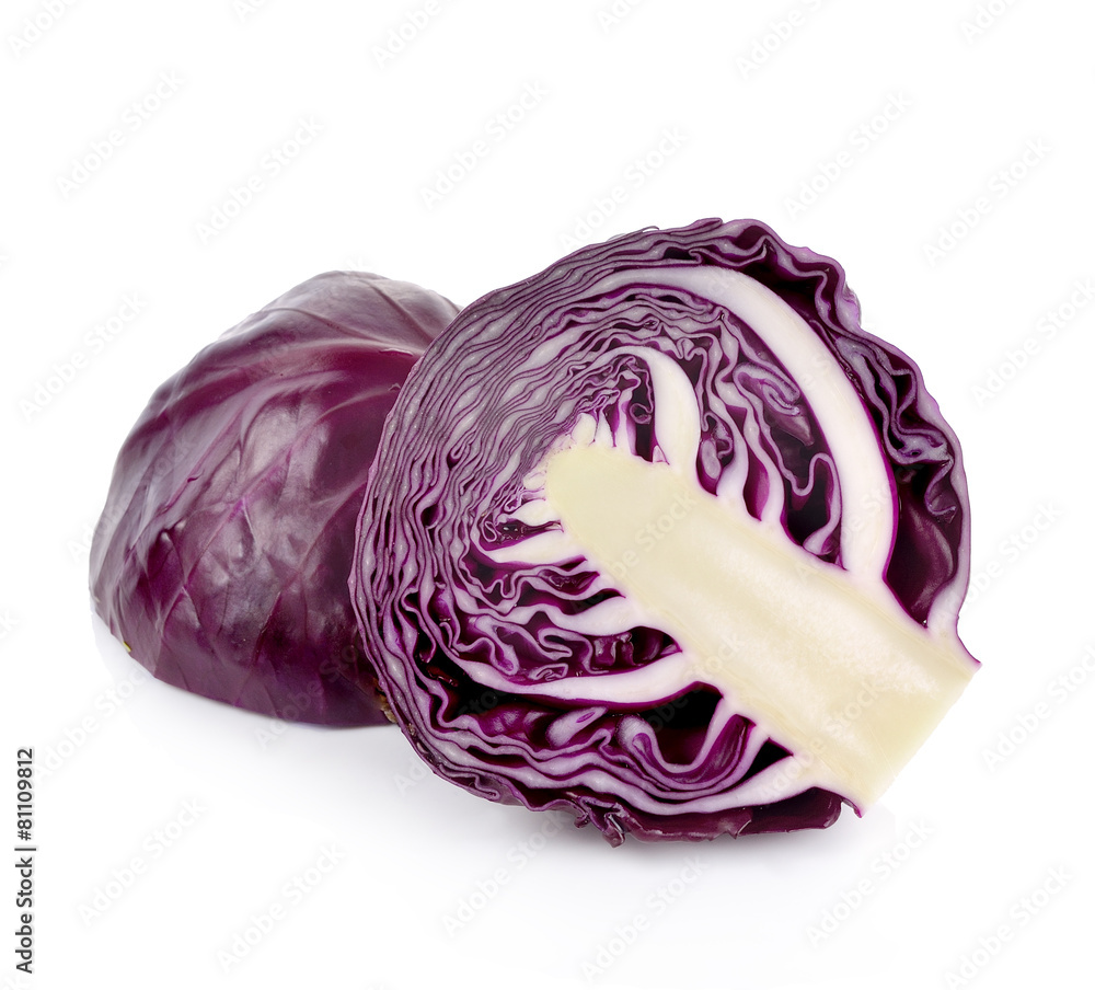 Fototapeta premium Purple cauliflower is vegetable,isolated on white background