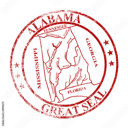 Alabama State Seal Stamp