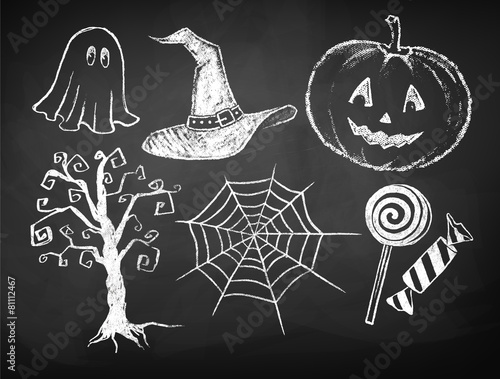 Halloween chalked collection.