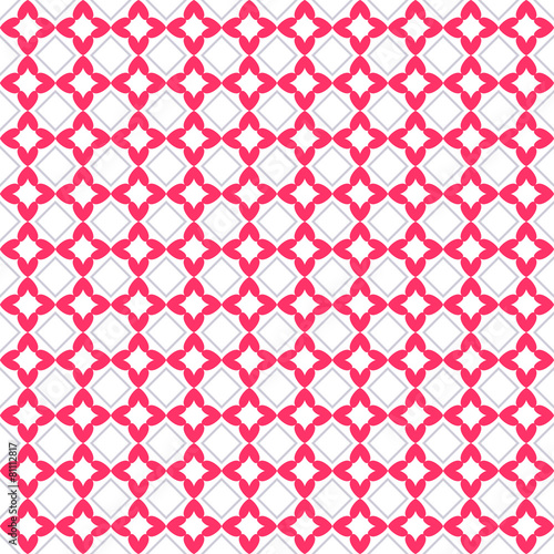 Heart shape vector seamless pattern. Pink color