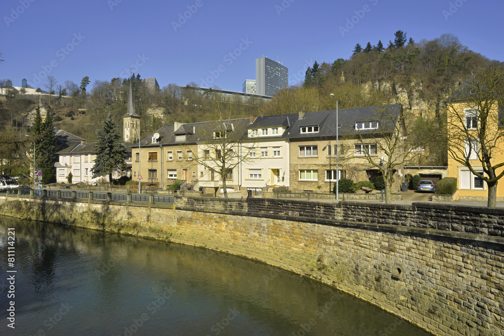 Luxembourg la ville basse (1009–2999) au bord de l'Alzette, le Luxembourg en Europe
